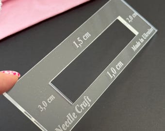 Acrylic Seam Ruler, 4 in 1 Sewing Gauge, Tailor Measuring Tool, Hem Guide, Dressmaking Accessory for Sewers