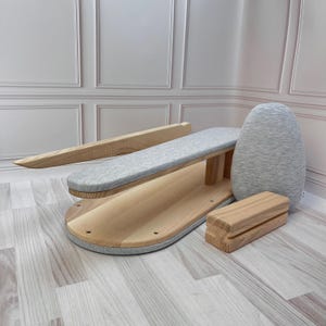 Tailoring Set: Tailors Triple Board, Hardwood Quilters Clapper, Pressing Ham, Unique Gift for Sewers, Pressing Tool Kit, Sewing Notions