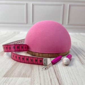 Tailors Set: Bust Ham 14 cm Fuchsia, Seam Ripper, Measuring tape basic, Sewing Accessories, Gift for Tailor, Sewing Notions, Mother&#39;s Day