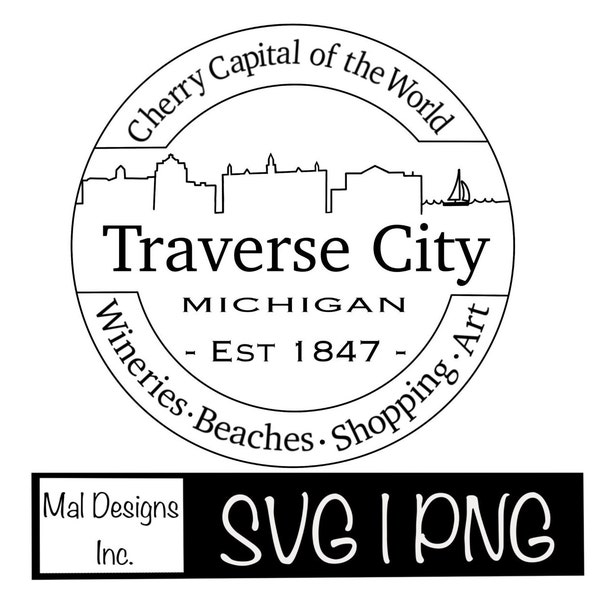 Traverse City | Cherry Capital of the World | SVG | PNG | Download | Cricut | Silhouette