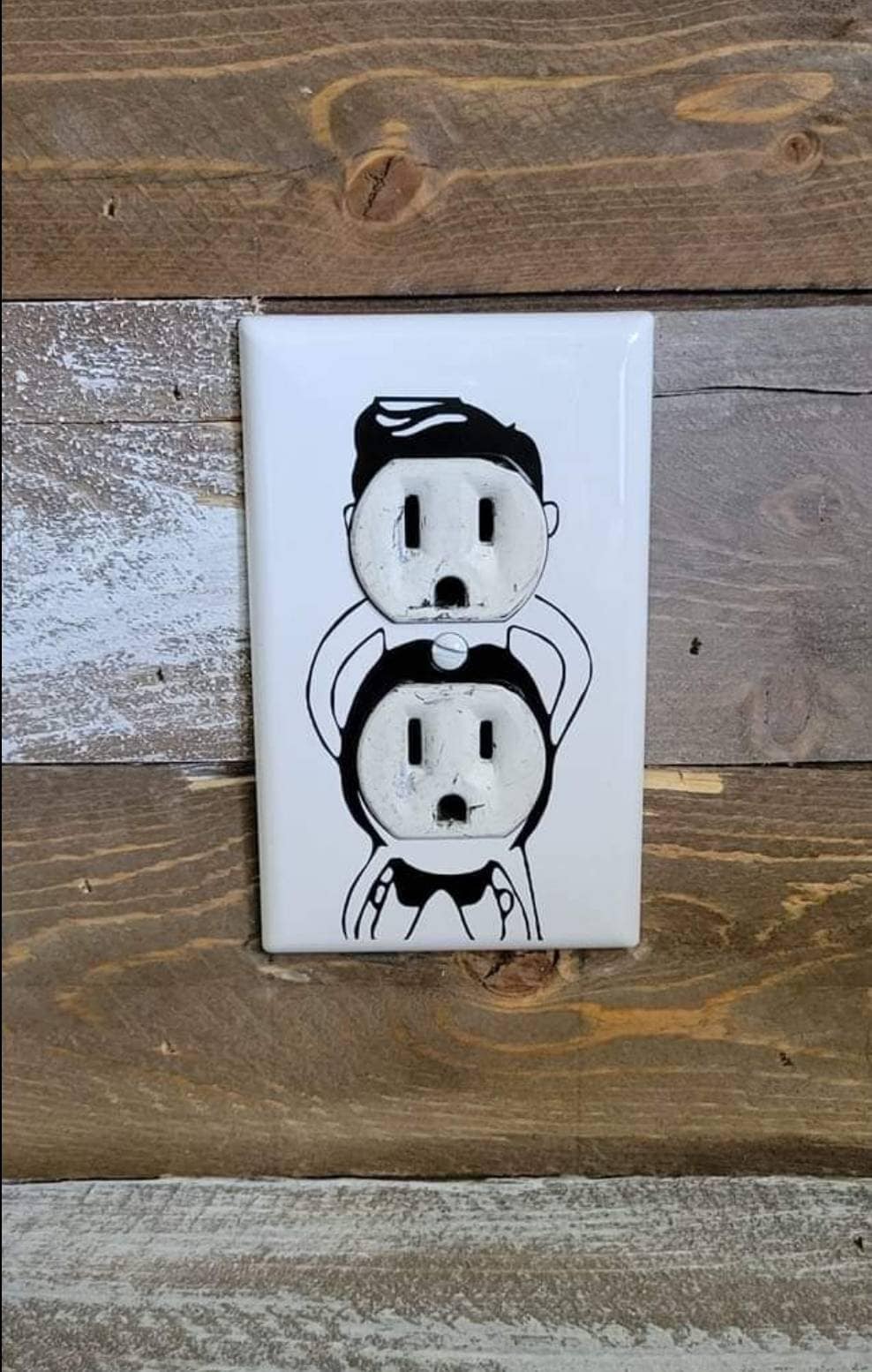Naughty Electrical Outlet Art