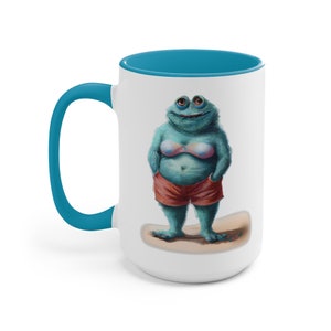 Monster Coffee Mug | Ceramic Mug | Weird Coffee Cup | Creature Mug | Weirdcore Mug | Cute Monster Cup