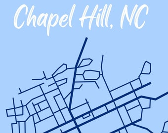 Karta över Chapel Hill