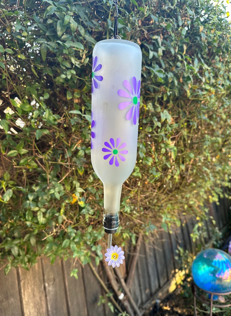 Hanging Wine Bottle Hummingbird Feeder Etsy
