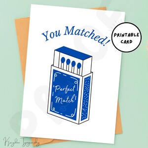 STAMPABILE Residency Match Day Card / Download immediato Last Minute Match Day Party Gift / Residenti Future Doctor 2025, hai trovato il partner, congratulazioni