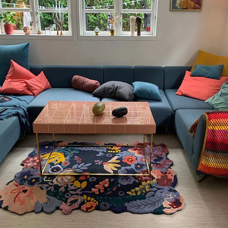 Tufted Jardin Rug 100 New Zealand Woolen High Quality Area Rug for