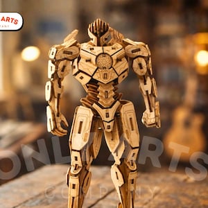 Avenger Mech Robot Puzzle 3D fichier découpé au laser | Modèle de figurine futuriste (téléchargement numérique)