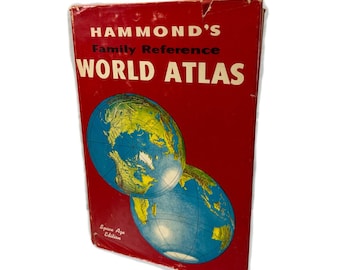 Vintage Hardcover - Hammond's Family Reference World Atlas: Space Age Edition - 1964 Doubleday & Company Inc.