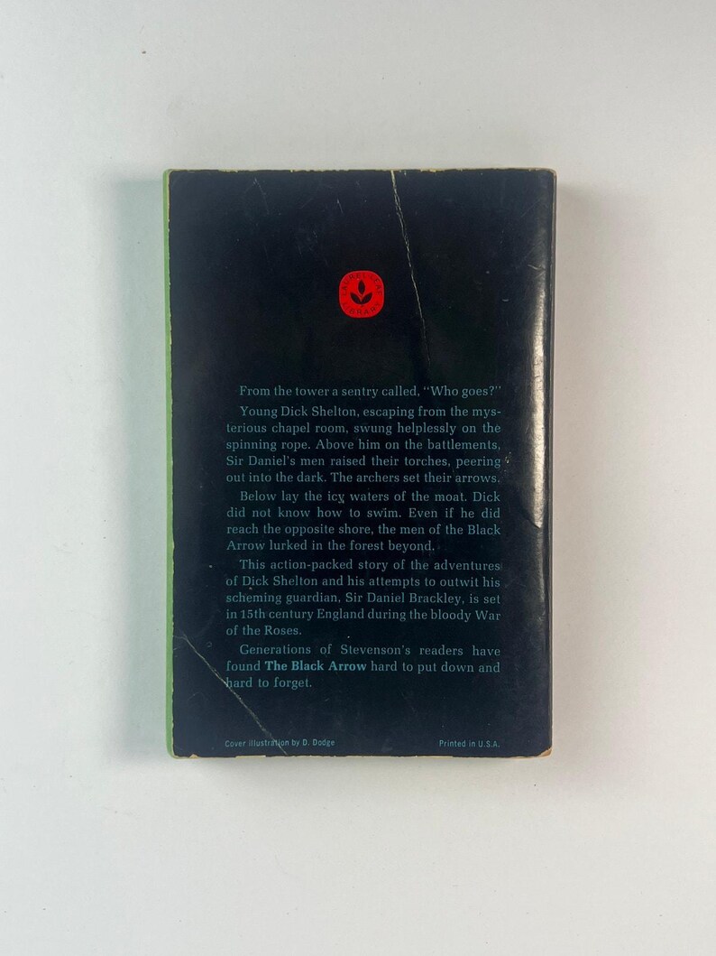 Vintage Medieval Fantasy Paperback The Black Arrow Robert Louis Stevenson 1964 image 10