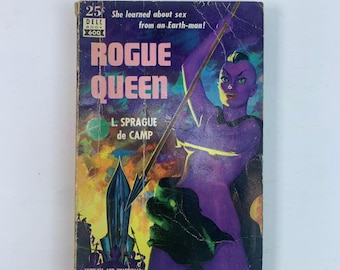 Vintage Paperback Books - Rogue Queen - L. Sprague de Camp - 1951 - Collectible Sci Fi