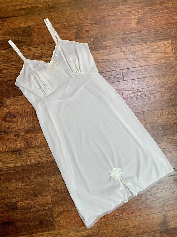 vintage ivory slip dress Gem