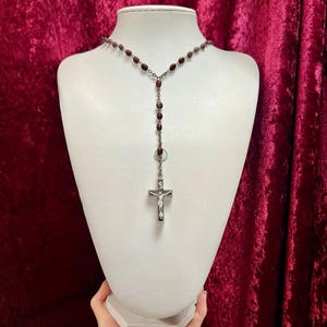 Antique Religio - Rosary Bead Necklace - Hinged Crucifix - Ex Terra Catacombarum