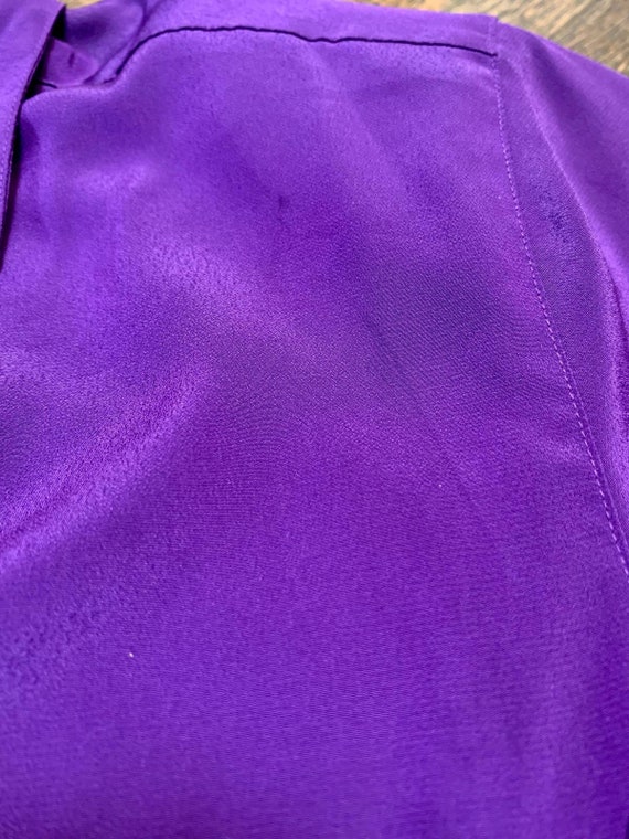 Vintage Christian Dior Royal Purple Chemise Blouse - image 6