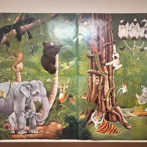 Vintage Giant &quot;Le Jungle&quot; 4 Panel Poster - Printed in Germany