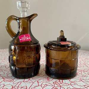 Viking Glass Creamer & Sugar Bowl Set
