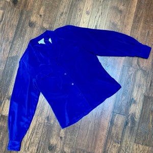 Vintage Christian Dior Cobalt Blue Chemise Blouse