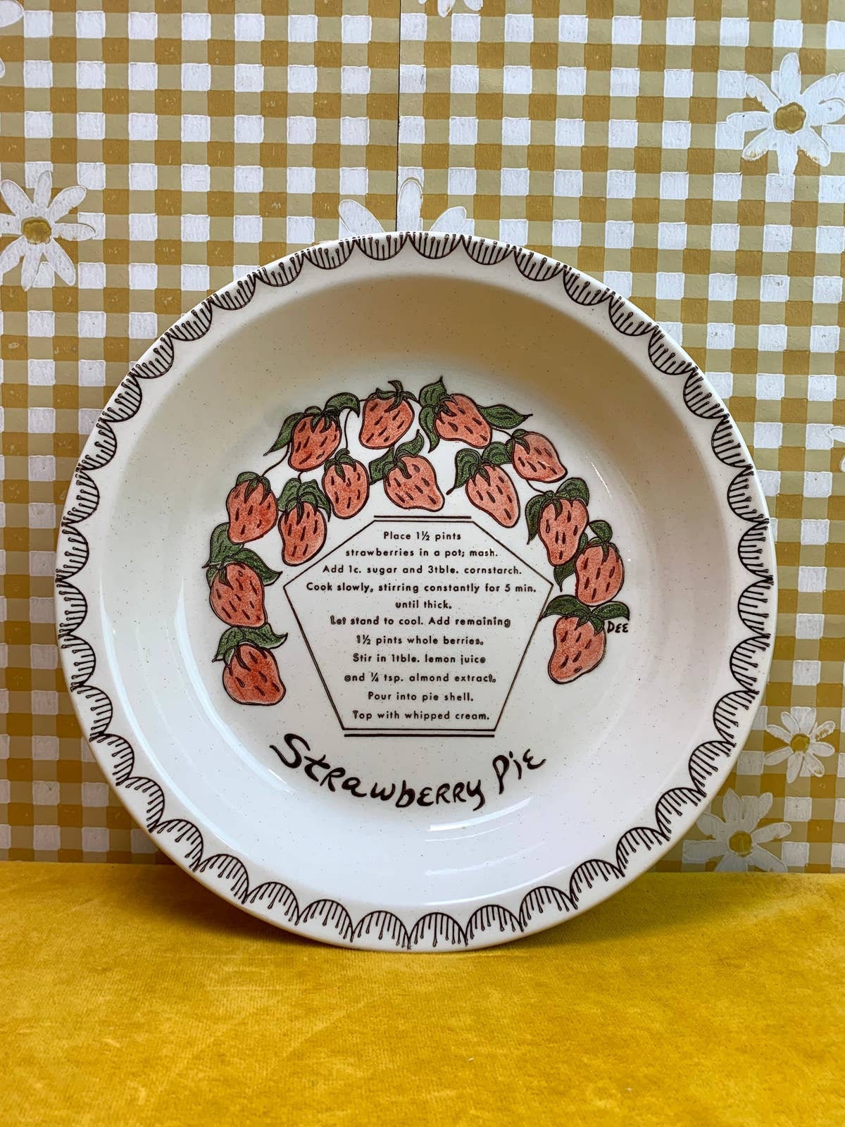 Royal China by Co. Strawberry Pie Plate Etsy