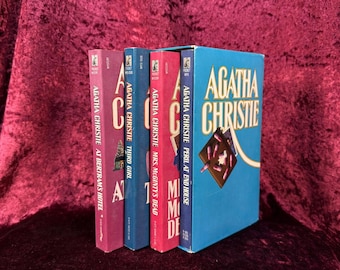 Vintage Paperback Book Set – Agatha Christie Pocket Mystery Collection - Hercule Poirot and Jane Marple