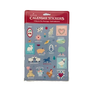 Vintage Stationery Stickers - Calendar Stickers Cottage Style - by Hallmark 1985