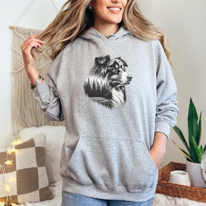 Australian Shepherd Hoodie, Australian Shepherd Hooded Sweatshirt, Aussie Mama Hoodie, Aussie Dad Pullover, Australian Shepherd Owner Gift