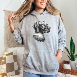 Vizsla Hoodie, Hungarian Vizsla Hooded Sweatshirt, Vizsla Mama Hoodie, Vizsla Dad Pullover, Gift for Vizsla Owner, Gift for Vizsla Lover