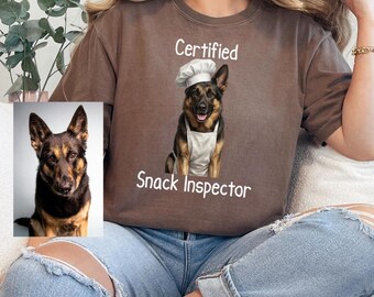 Turn Your Pet Into a Baker Shirt, Custom Dog Portrait Tee, Funny Dog Chef Shirt, Gift for Dog Mom, Cat Lover Gift, Pet Costume Shirt