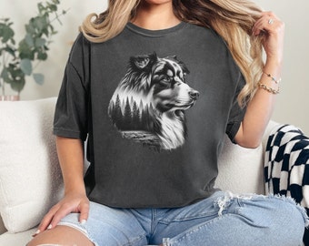 Australian Shepherd Comfort Colors T-Shirt, Australian Shepherd TShirt, Aussie Mama Shirt, Aussie Dad Shirt, Australian Shepherd Owner Gift