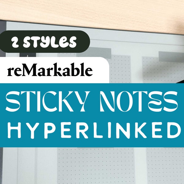 Remarkable 2 Template Hyperlinked Sticky Notes Brain Dump 2023 Undatiert