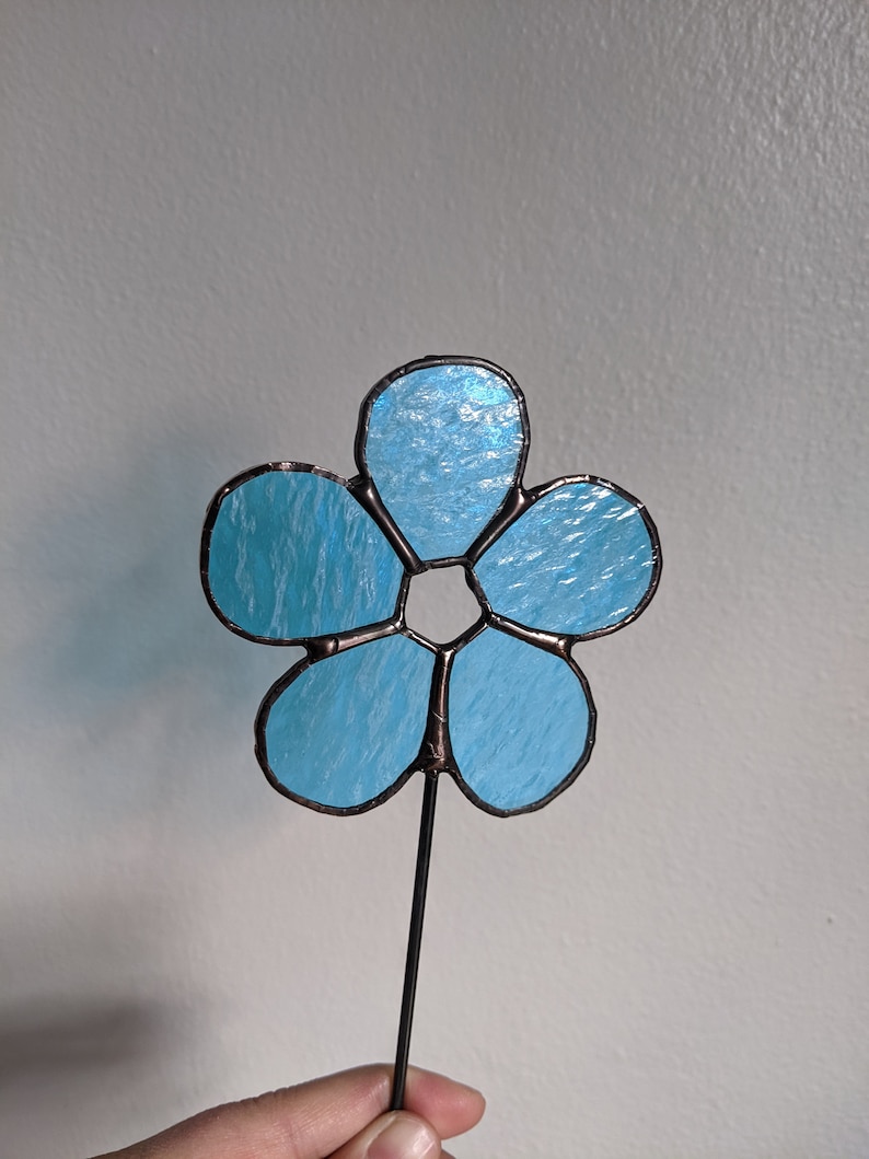 Stained Glass Plant Stakes Flower Plant Stake Plant Décor Etsy