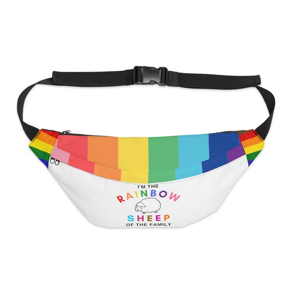 LGBTQIA+ "I'm the Rainbow Sheep of the Family" Large Fanny Pack