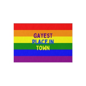 LGBTQ "Gayest Place in Town" Indoor/Outdoor Rug