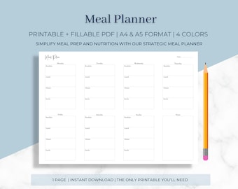 Meal Planner | PDF or Digital