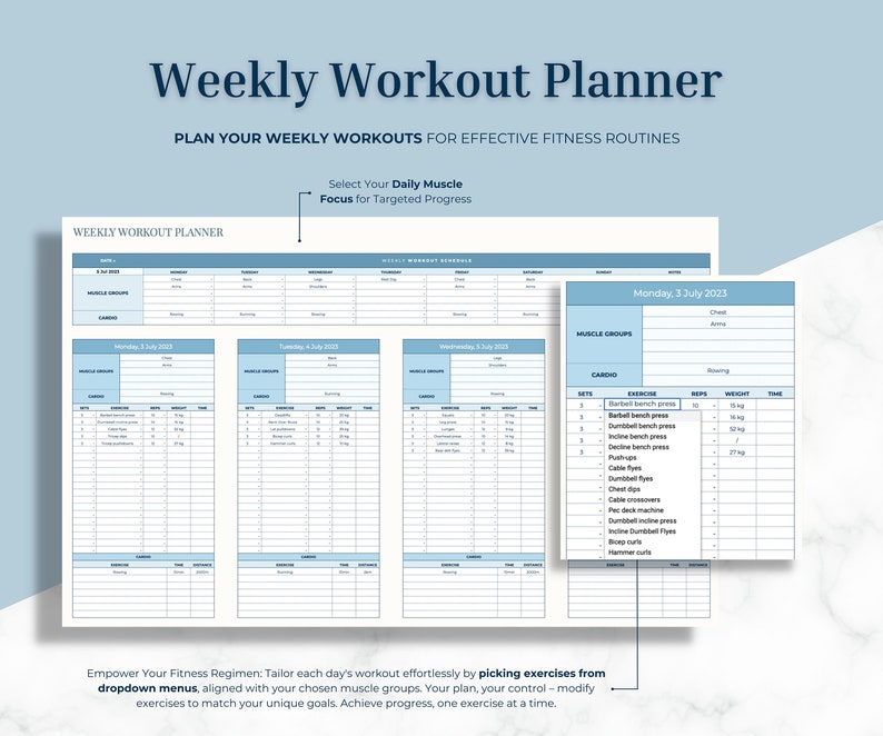 Ultimate Fitness & Health Tracker Google Sheets Weight Loss Etsy