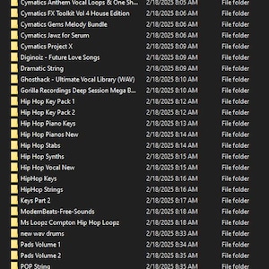 150 gb of wav and midi samples for producers
