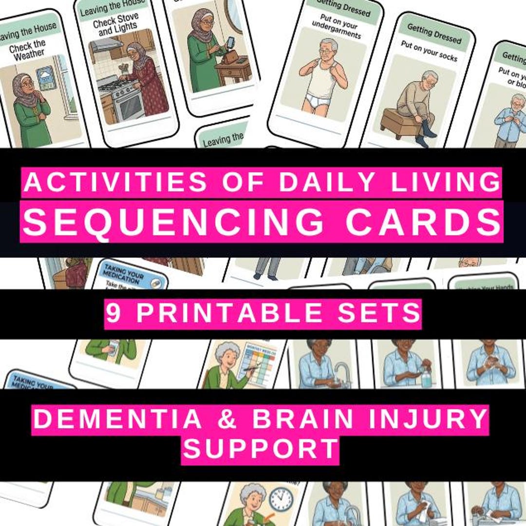 Ot Support Visual Routine Daily Routine Sequencing Cards, Dementia Visual Cues, Occupational ...