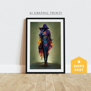Ivy Sorceress Surreal Art, Surreal Art Print, Fantasy Wall Art, Surreal Wall Decor For Home, Sorceress Poster, Abstract Surreal Art Prints