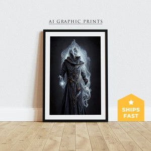Ghost Sorceress Surreal Art, Surreal Art Print, Fantasy Wall Art, Surreal Wall Decor For Home, Sorceress Poster, Abstract Surreal Art Prints