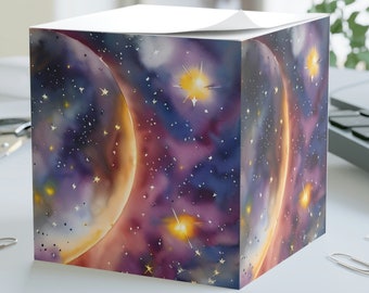 Space Art 7 Note Cube |  Sticky Notes |  Post-it-notes | Office supplies | Gift