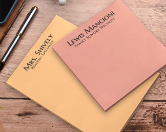 Personalized Post-it® Note Pads, Custom Sticky Notes, Office Stationery Supplies, Unique Business Gifts, Personalized Name Office Memo Pads