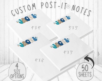 Notas adhesivas personalizadas, letras de burbujas con flores costeras, notas adhesivas personalizadas, bloc de notas bonito, notas adhesivas, notas adhesivas personalizadas