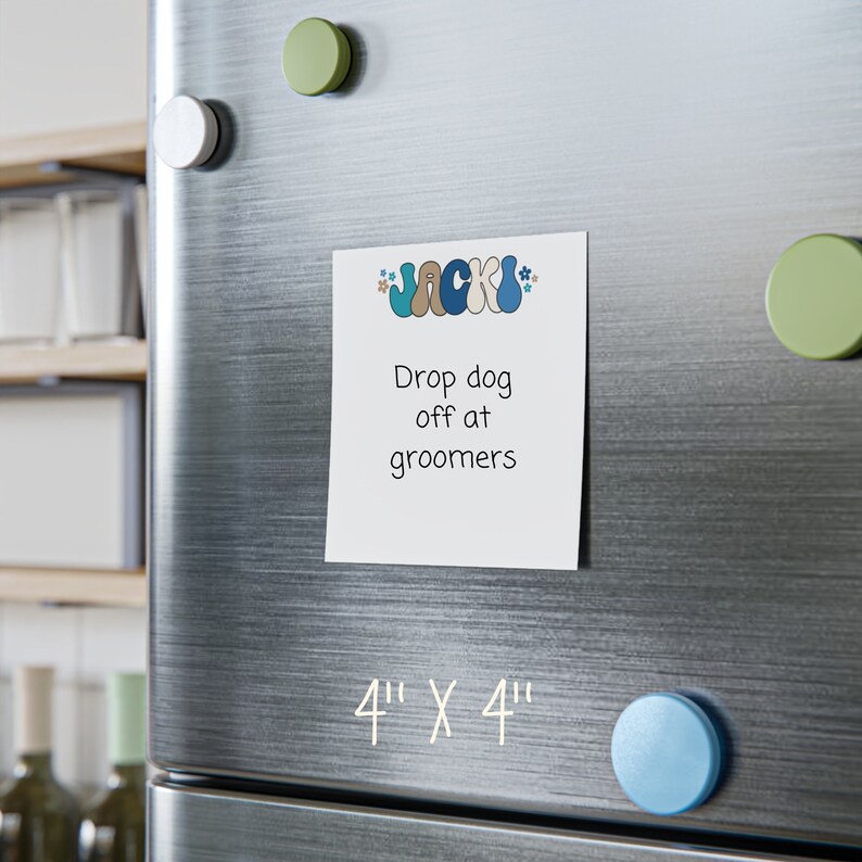 Personalized Post-it® Notes, Bubble Letters With Flowers Coastal ...