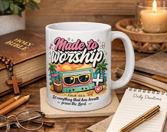 Made to Worship Retro Coffee Mug