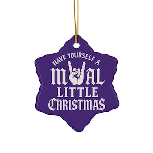 Rock and Roll Christmas Ornament: Festive Metal Musician Gift