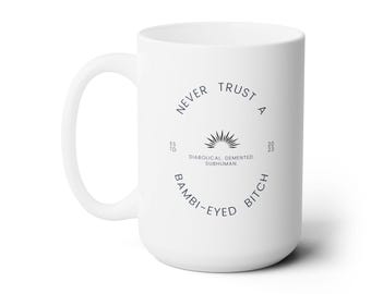 Taza de cerámica con ojos de Bambi de 444 ml (15 oz)