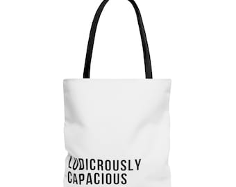 Bolsa de tela blanca ridículamente espaciosa