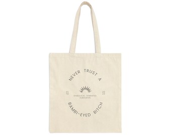 Bolso tote de lona con ojos de Bambi