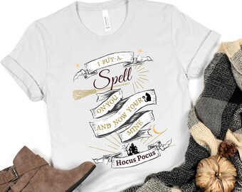 I Put a Spell on You T-shirt, Halloween Shirt, Spooky Season, Halloween Party Tee, Halloween Witch T-shirt