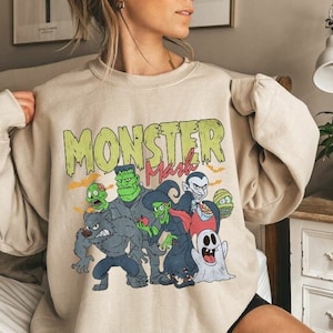 Retro Halloween Digital File, Monster Mash png, Vintage Ghost Halloween png, Monster Tee, Halloween png, Monster mash svg, spooky season svg