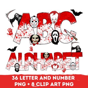 Halloween Doodle letters BUNDLE with Clip Art PNG Files, Make your own Name, Doodle Alpha Bundle, Halloween Clipart Alphabet Doodle Set PNG