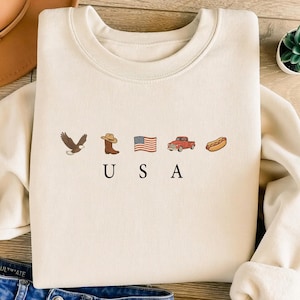 Retro VS png, ontwerp patriottisch West-VS, America Eagle Boots Truck Hotdog png, 4 juli png, retro Americana-shirt png